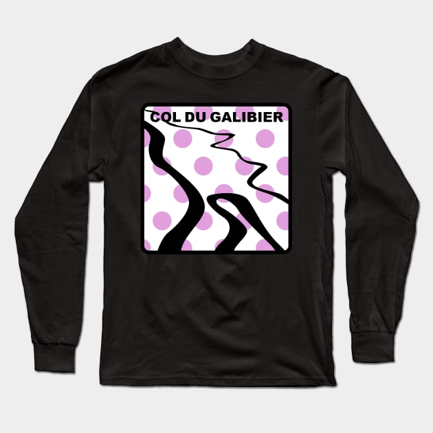 Col du Galibier - Queen of the Mountains (QOM) Long Sleeve T-Shirt by NeddyBetty
